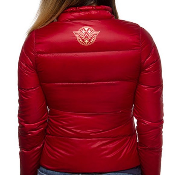 SUPER RARE! Wonder Woman Down Puffer Jacket - M - Picture 2 of 10